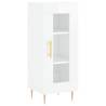 Stylish Highboard High Gloss White - 34.5x34x180 cm