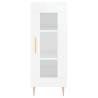 Stylish Highboard High Gloss White - 34.5x34x180 cm