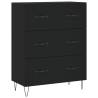 Stylish Highboard Black 69.5x34x180 cm - Durable & Elegant