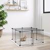 12-Panel Pet Cage with Door Black 35x35 cm Steel Size 4.3 cm Model 12-panel with door 