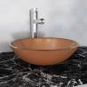 Basin Tempered Glass 42 cm Brown Basin colour brown Tap no tap 