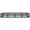 Black Solid Wood Bed Frame 135x190 cm Double | HipoMarket