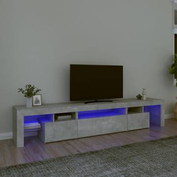 LED TV Cabinet in Concrete Grey - Stylish & Functional Design