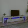 TV Cabinet with LED Lights Concrete Grey 215x36.5x40 cm Colour concrete grey Quantity in Package 1 Width 215 cm 