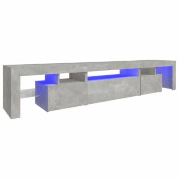 LED TV Cabinet in Concrete Grey - Stylish & Functional Design