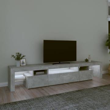 LED TV Cabinet in Concrete Grey - Stylish & Functional Design