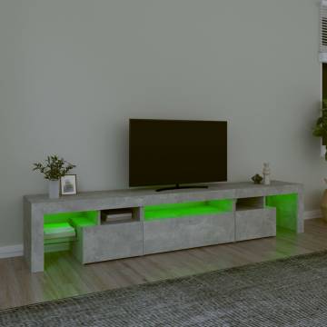 LED TV Cabinet in Concrete Grey - Stylish & Functional Design