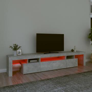 LED TV Cabinet in Concrete Grey - Stylish & Functional Design