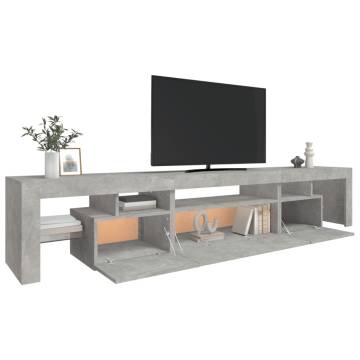 LED TV Cabinet in Concrete Grey - Stylish & Functional Design