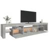 LED TV Cabinet in Concrete Grey - Stylish & Functional Design