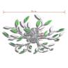 Elegant Green & White Ceiling Lamp with Acrylic Leaves