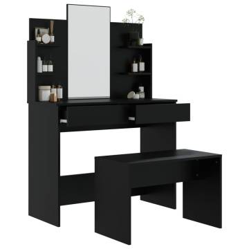 Dressing Table Set Black - Elegant Bedroom Furniture