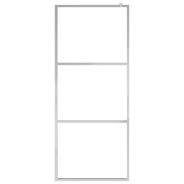 Modern Walk-in Shower Wall with Shelf 80x195 cm - ESG Glass & Aluminiu