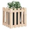 Garden Planter with Fence Design - Solid Pine 50x50x50 cm