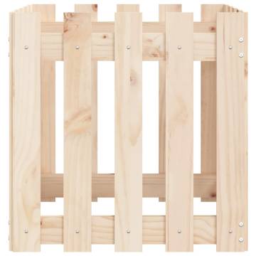 Garden Planter with Fence Design - Solid Pine 50x50x50 cm