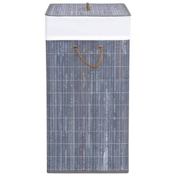 Bamboo Laundry Basket Grey 100 L - Stylish & Functional Storage