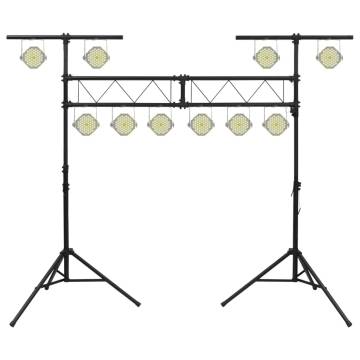 Light Stand Black 338x115x(180-300) cm Steel - Hipomarket