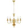 Elegant Golden Chandelier - 5 E14 Bulbs for Home & Commercial Use