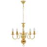 Elegant Golden Chandelier - 5 E14 Bulbs for Home & Commercial Use