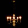 Elegant Golden Chandelier - 5 E14 Bulbs for Home & Commercial Use