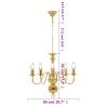 Elegant Golden Chandelier - 5 E14 Bulbs for Home & Commercial Use