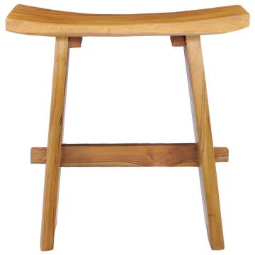 Solid Teak Wood Stool - Durable & Stylish Home Decor