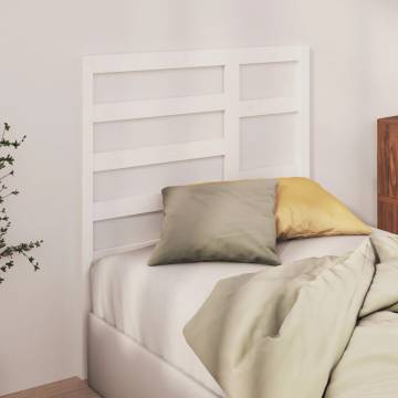 Stylish White Bed Headboard - Solid Pine - 81x4x104 cm