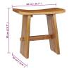 Solid Teak Wood Stool - Durable & Stylish Home Decor