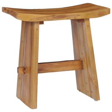 Solid Teak Wood Stool - Durable & Stylish Home Decor