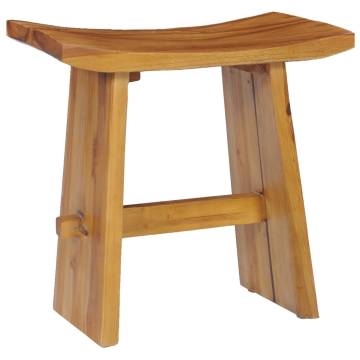 Solid Teak Wood Stool - Durable & Stylish Home Decor