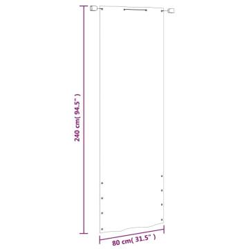 White Balcony Screen 80x240 cm - Privacy & Water-Resistant