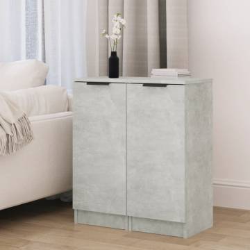 Stylish Concrete Grey Sideboards - 2 pcs - 30x30x70 cm