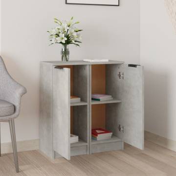 Stylish Concrete Grey Sideboards - 2 pcs - 30x30x70 cm