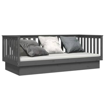 Versatile Grey Day Bed 80x200 cm Solid Pine Wood - Hipo Market