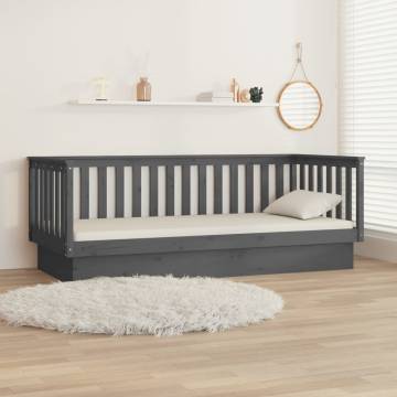 Versatile Grey Day Bed 80x200 cm Solid Pine Wood - Hipo Market