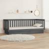 Versatile Grey Day Bed 80x200 cm Solid Pine Wood - Hipo Market