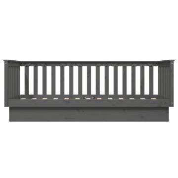 Versatile Grey Day Bed 80x200 cm Solid Pine Wood - Hipo Market