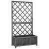 Garden Trellis Planter Black 70x30x135 cm Solid Firwood Colour black Size 70 x 30 x 135 cm Quantity in Package 1 