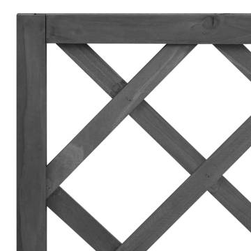 Garden Trellis Planter Black 70x30x135 cm - Solid Firwood