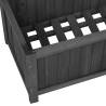 Garden Trellis Planter Black 70x30x135 cm - Solid Firwood