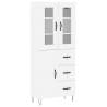 Stylish Highboard White 69.5x34x180 cm | HIPO Market