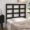 Bed Headboard Black 105.5x4x100 cm Solid Wood Pine Colour black Size 105.5 x 100 cm Quantity in Package 1 