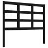 Stylish Black Solid Pine Bed Headboard - 105.5x4x100 cm