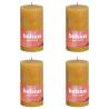 Bolsius Rustic Pillar Candles Shine 4 pcs 130x68 mm Honeycomb Yellow Colour honeycomb yellow Size 130 x 68 mm Quantity in Package 4 