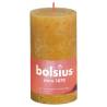 Bolsius Rustic Pillar Candles Shine - Honeycomb Yellow (4 pcs)