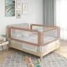 Toddler Safety Bed Rail Taupe 180x25 cm Fabric Colour taupe Size 180 x 25 cm Quantity in Package 1 