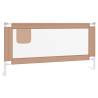 Toddler Safety Bed Rail Taupe - 180x25 cm Fabric | Hipo Market