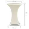 Cream Standing Table Cover Ø60cm - 2 pcs | Hipo Market