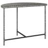 Garden Table Grey 100x50x75 cm Poly Rattan | HipoMarket