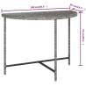 Garden Table Grey 100x50x75 cm Poly Rattan | HipoMarket